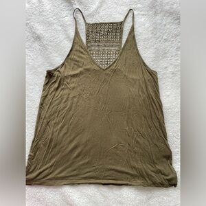 GREEN TANK TOP WITH OPEN BACK DESIGN - LARGE - OLD NAVY